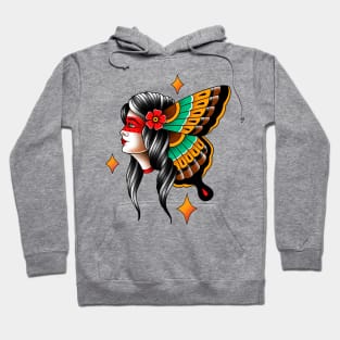 Traditional tattoo butterfly Hoodie